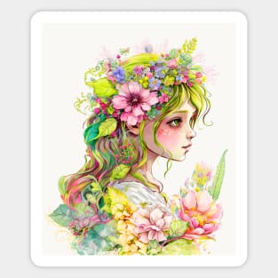 Flower Garden Fairy Aesthetic Magnet